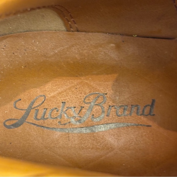 LUCKY BRAND Sz 8 Pewter Colour Pointy Toe Zipper Closure  Stacked Heel Booties - Picture 11 of 12